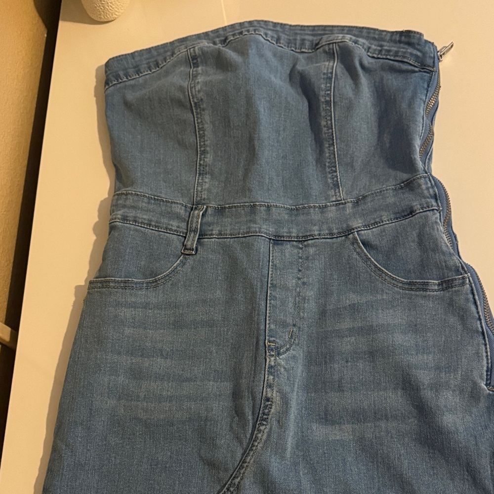 SHEIN Blue Denim Midi Dress